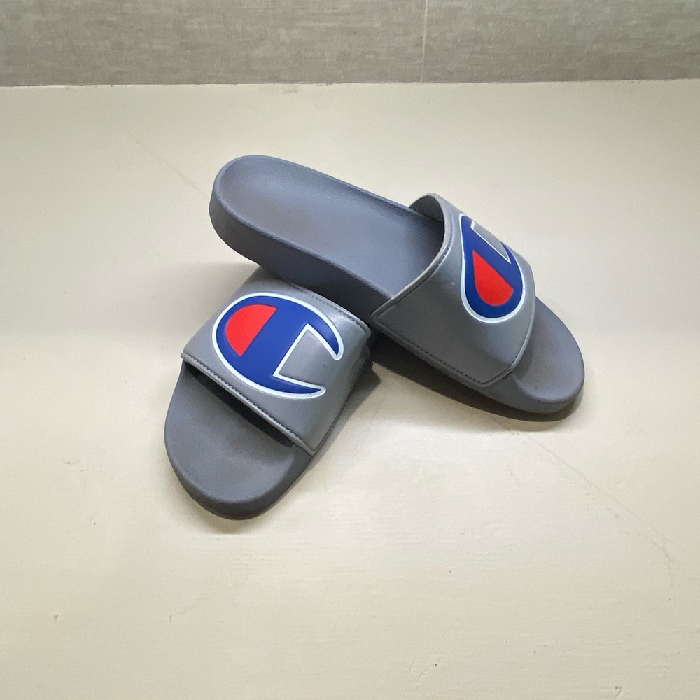 Champion Gray Slide Sandals